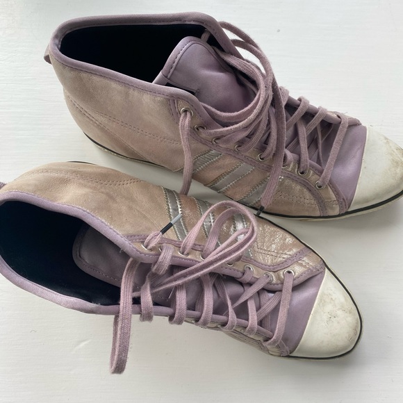 Adidas sleek series high tops. Lavender iridescent colour. So pretty. - Picture 2 of 4